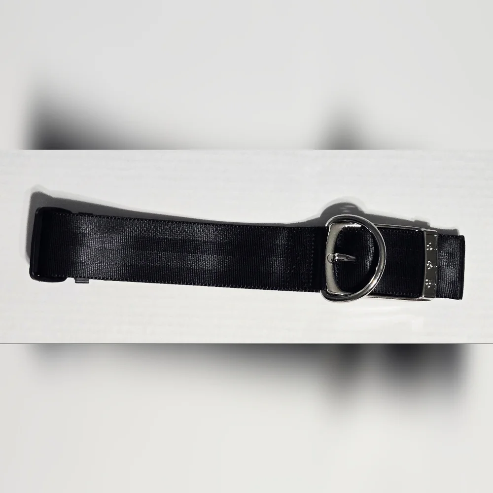 Vibrant Life‎ Heavy Duty Large Dog Collar Black Nylon Metal Buckle Adjustable